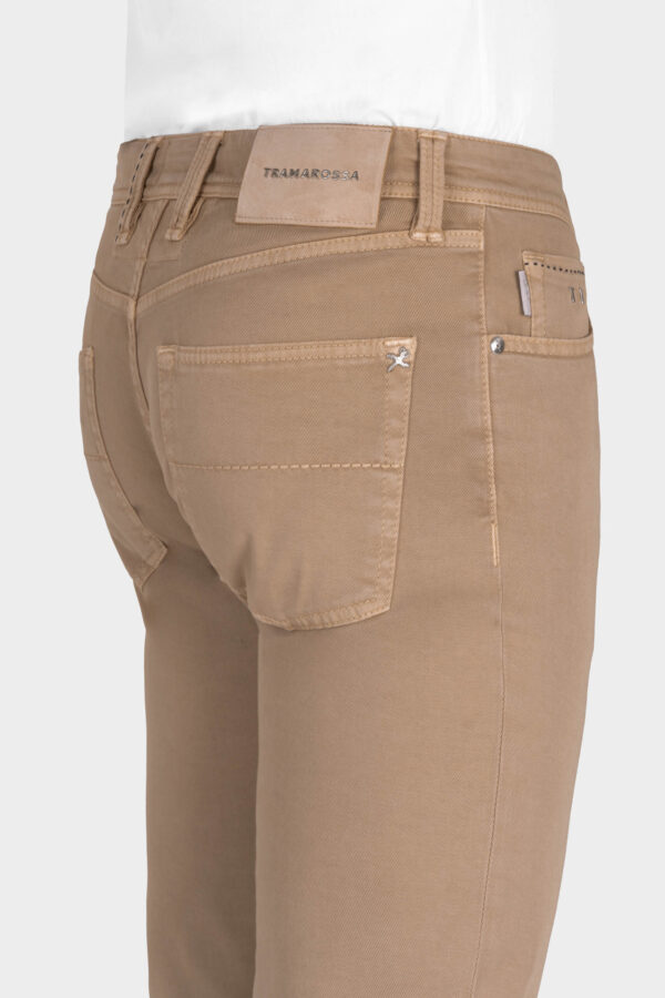 Sartoria Tramarossa PANTALONE LEONARDO BUTTONS REGULAR IN BULL DI COTONE BEIGE Hotsell