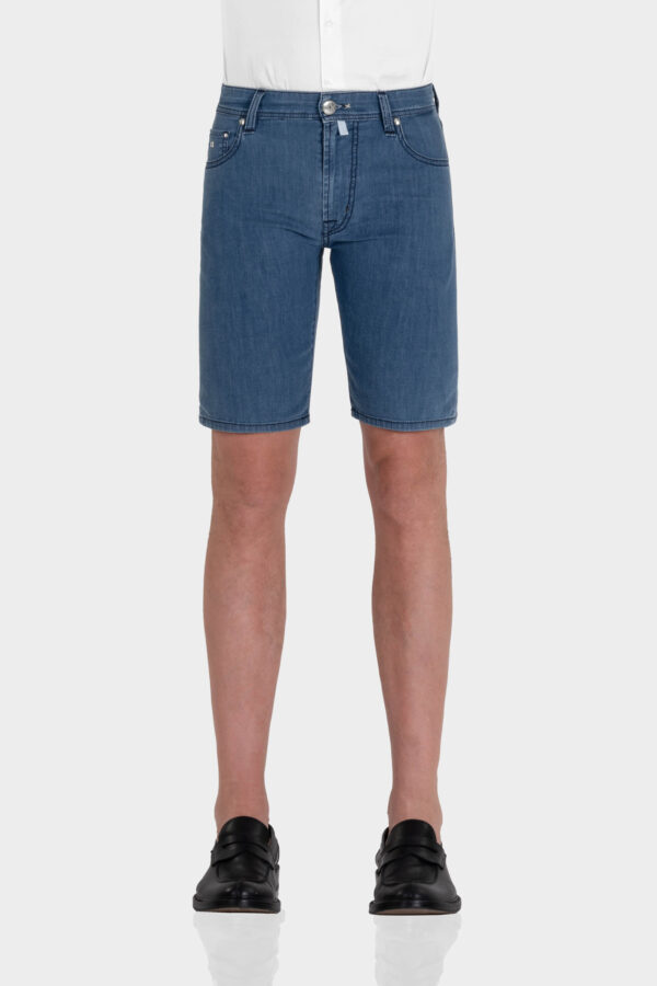 Sartoria Tramarossa JEANS ASCANIO CORTO IN DENIM SUPER LEGGERO BLU MEDIO Nuova