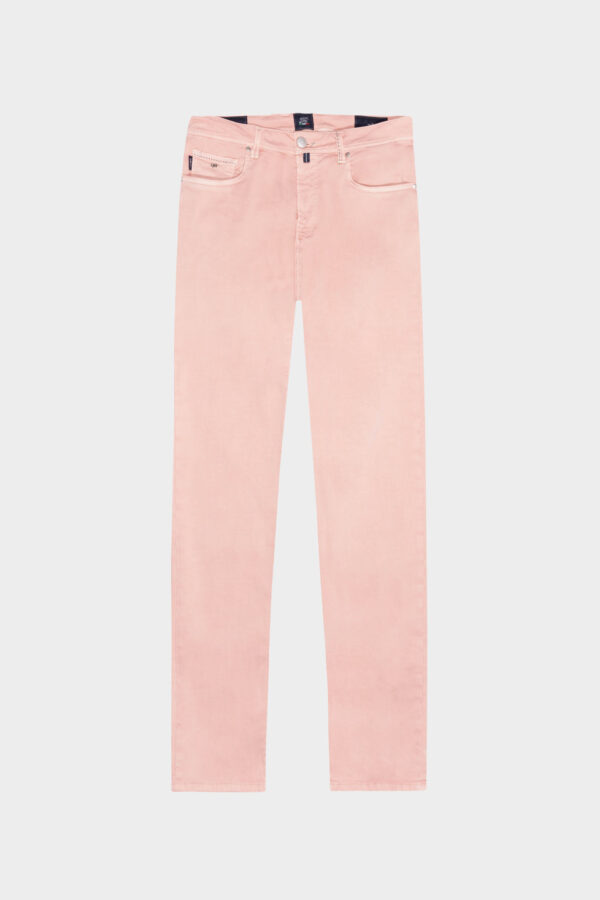 Sartoria Tramarossa PANTALONE MICHELANGELO ZIP SS REGULAR IN GABARDINA DI COTONE STRETCH ROSA Moda