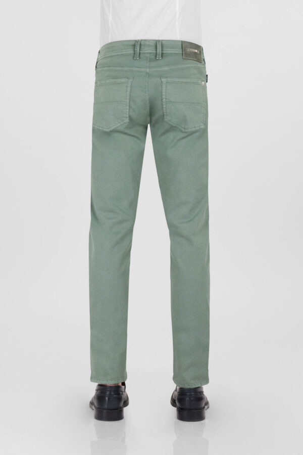 Sartoria Tramarossa PANTALONE MICHELANGELO ZIP SS REGULAR IN GABARDINA DI COTONE STRETCH VERDE 2025