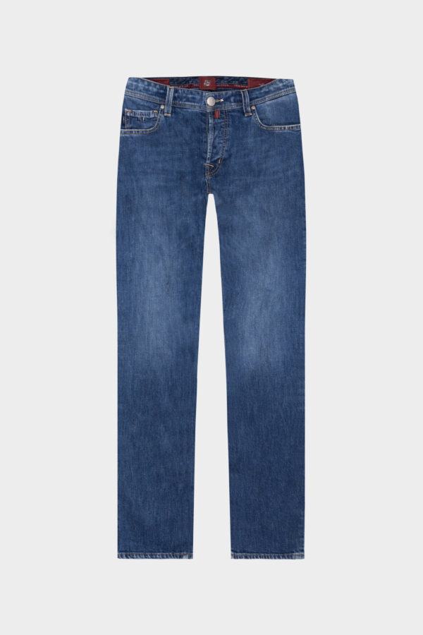 Sartoria Tramarossa JEANS LEONARDO BUTTONS REGULAR IN DENIM BLU MEDIO Italy