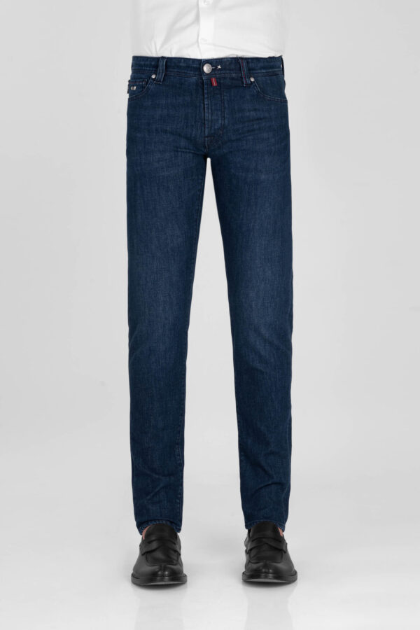 Sartoria Tramarossa JEANS LEONARDO BUTTONS REGULAR IN DENIM BLU MEDIO Italia
