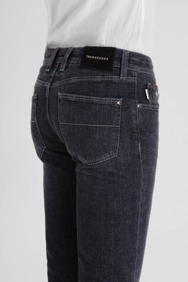 Sartoria Tramarossa JEANS LEONARDO BUTTONS REGULAR IN DENIM BLU GRIGIO Moda