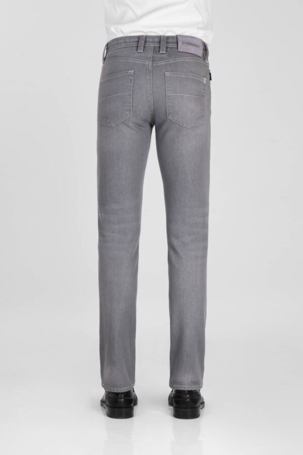 Sartoria Tramarossa JEANS LEONARDO BUTTONS REGULAR IN DENIM GRIGIO In Linea