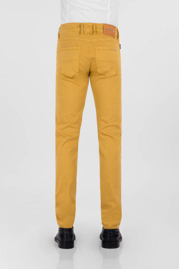 Sartoria Tramarossa PANTALONE LEONARDO ZIP SS SLIM IN GABARDINA DI COTONE STRETCH GIALLO Soddisfazione Garantita