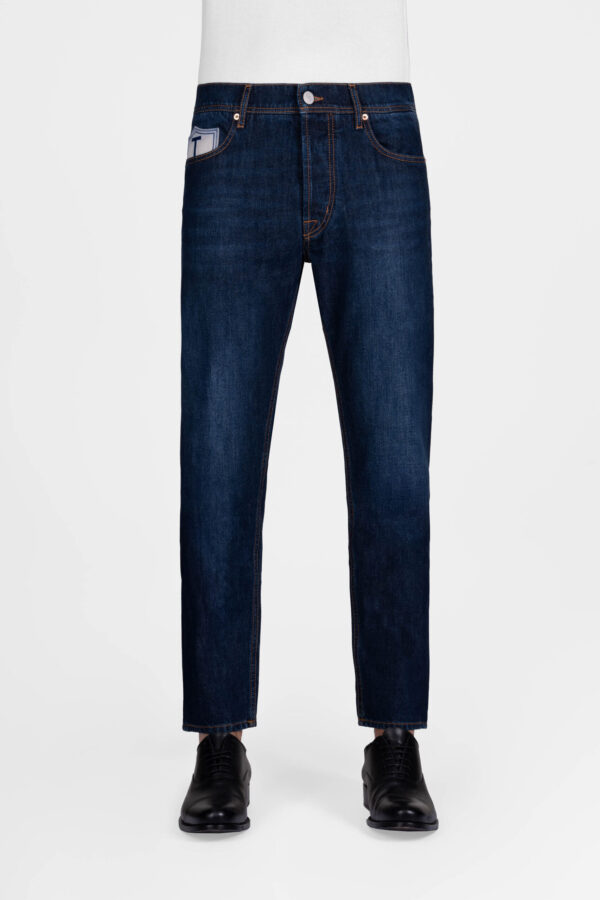 Sartoria Tramarossa JEANS T-RED T3 LOOSE IN DENIM BLU SCURO Prezzo Ridotto