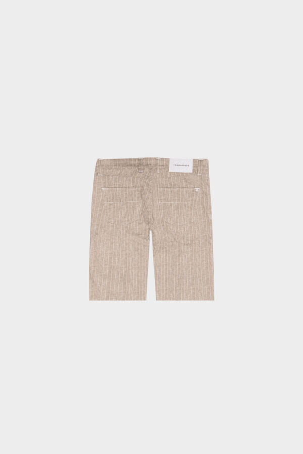 Sartoria Tramarossa PANTALONE ASCANIO CORTO IN DENIM STAMPATO BEIGE Novità
