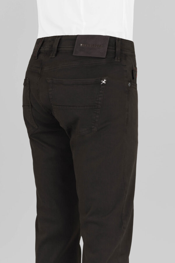 Sartoria Tramarossa PANTALONE LEONARDO ZIP SS SLIM IN GABARDINA LEGGERA STRETCH MARRONE Online