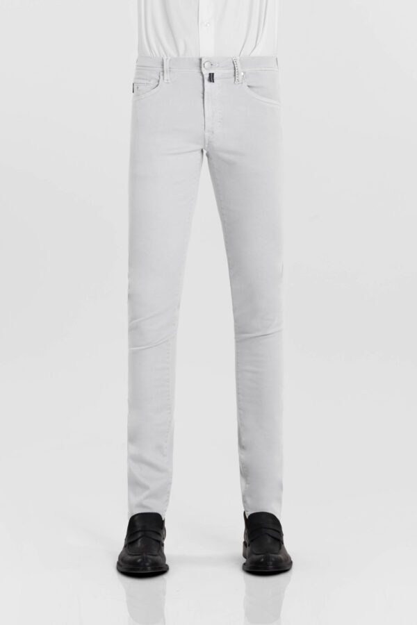Sartoria Tramarossa PANTALONE MICHELANGELO ZIP SS REGULAR IN GABARDINA DI COTONE STRETCH GRIGIO Saldi
