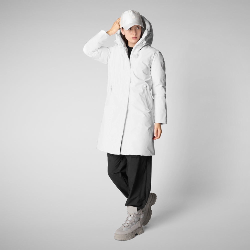 Save the duck PARKA CON CAPPUCCIO DONNA YUA WHITE Offerte