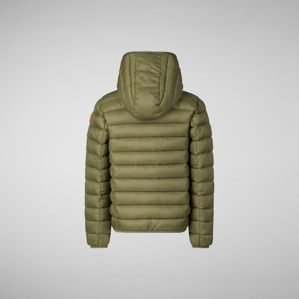 Save the duck PIUMINO ANIMAL FREE BAMBINO DONY DUSTY OLIVE Consegna Veloce