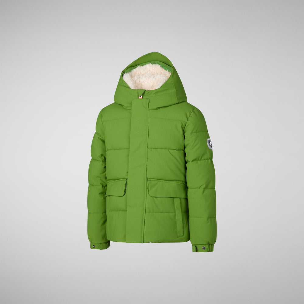Save the duck PARKA CON CAPPUCCIO BAMBINO KLAUS VERDE ERBA Shopping Online