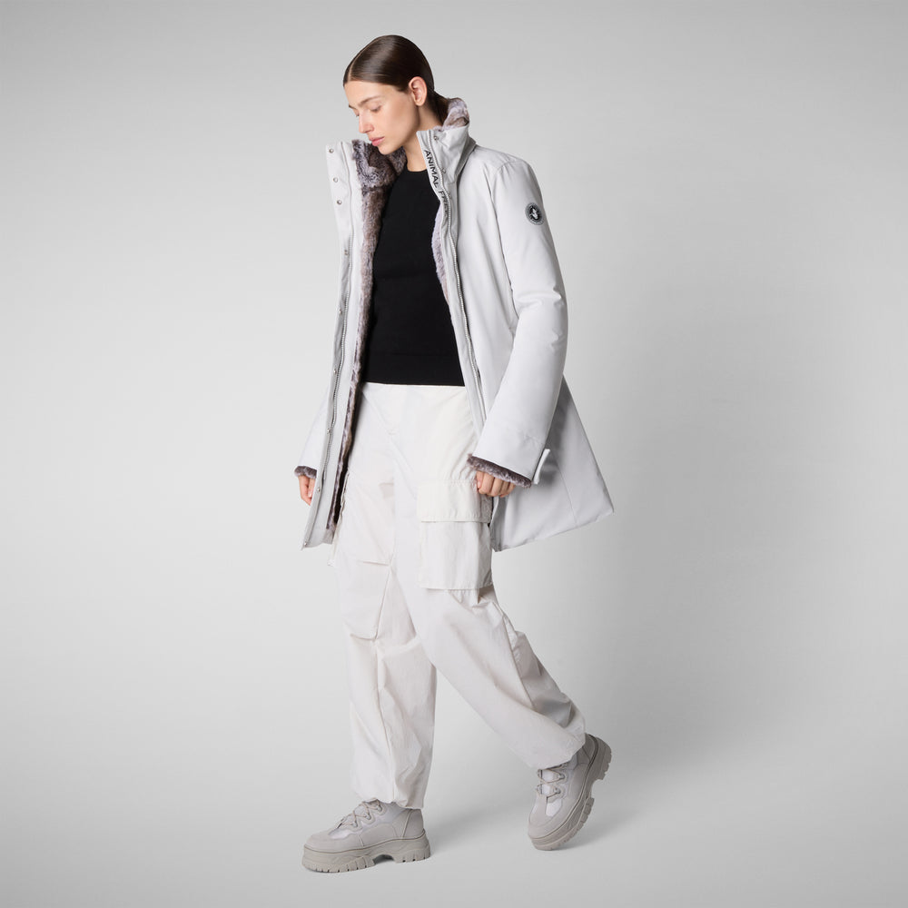 Save the duck PARKA DONNA CON CAPPUCCIO SAMANTAH GRIGIO NEBBIA Affare Del Giorno
