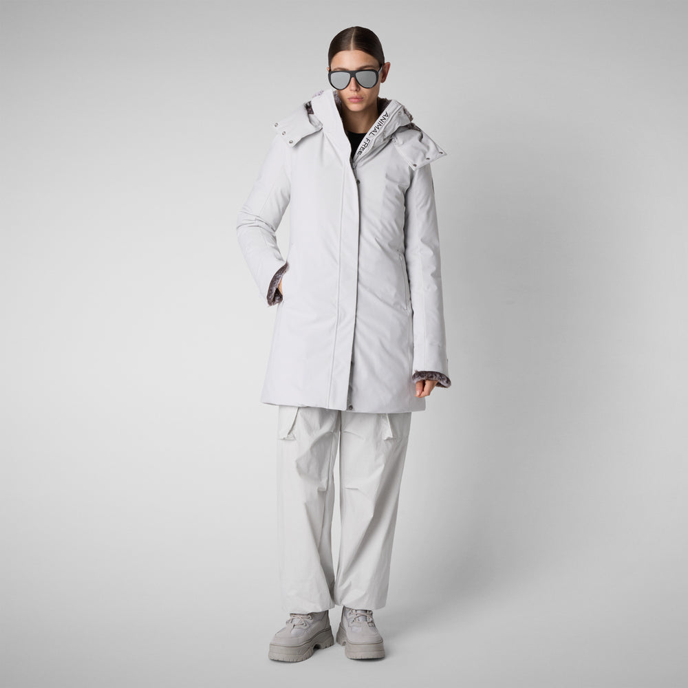 Save the duck PARKA DONNA CON CAPPUCCIO SAMANTAH GRIGIO NEBBIA Affare Del Giorno