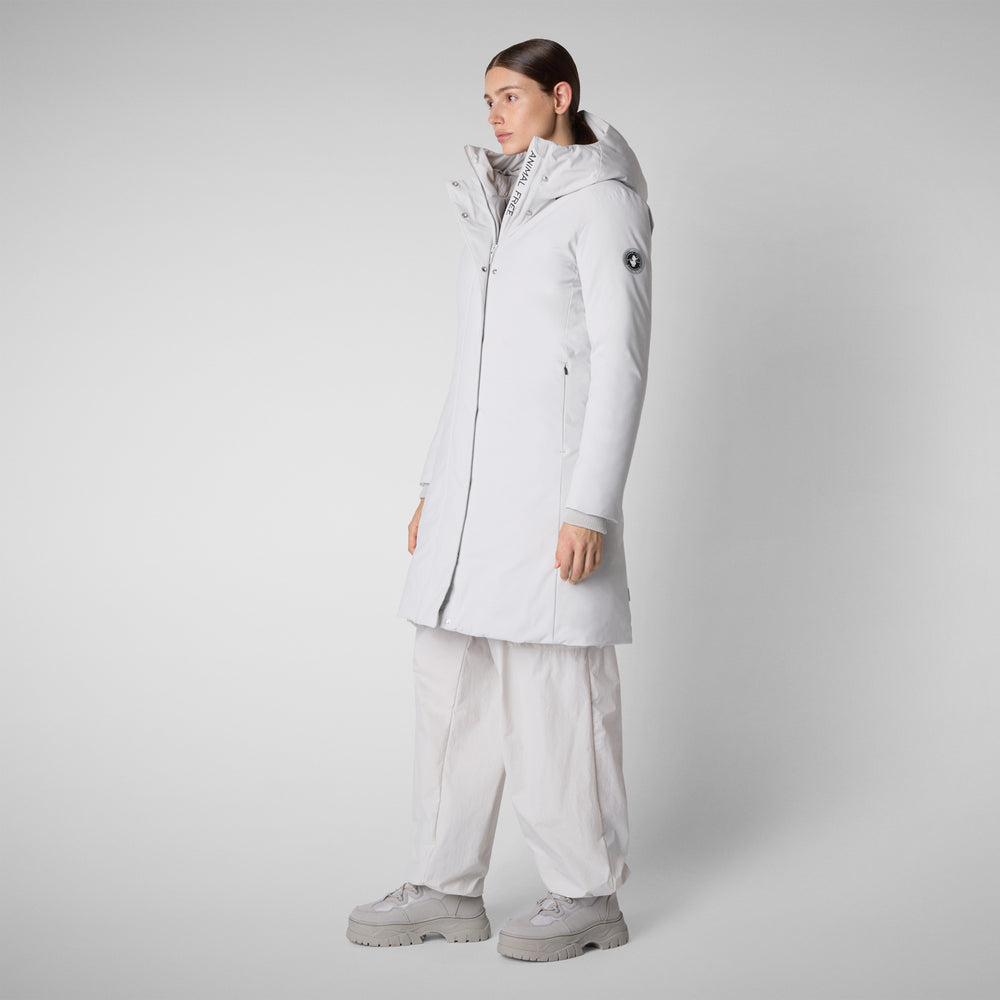 Save the duck PARKA DONNA CON CAPPUCCIO SIENNA GRIGIO NEBBIA Prezzo Ridotto