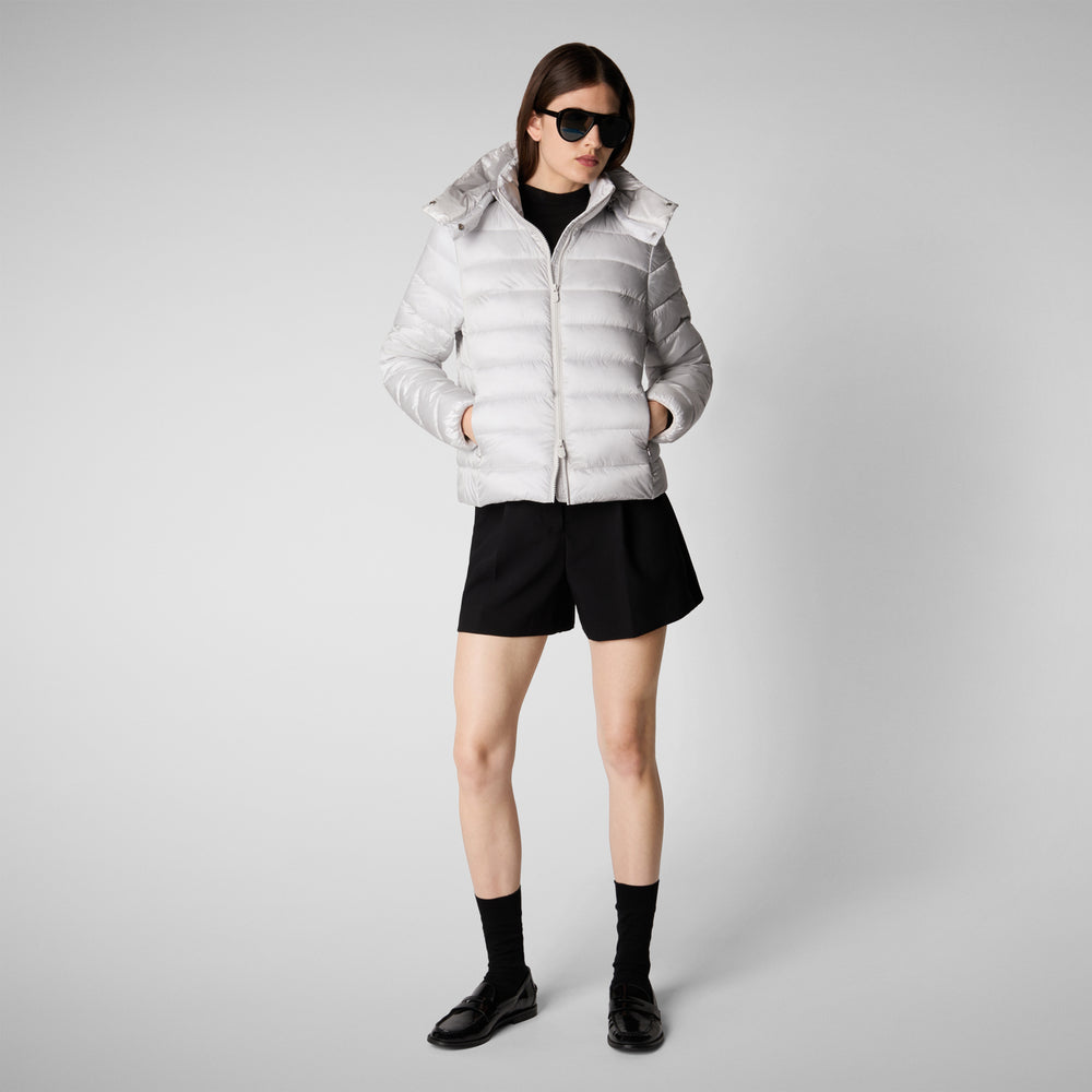 Save the duck PIUMINO ANIMAL FREE CON CAPPUCCIO DONNA LIANA GRIGIO NEBBIA Convenienza