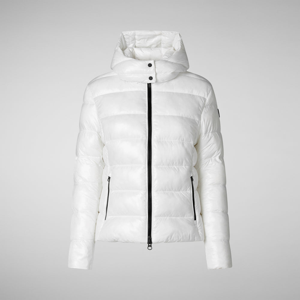 Save the duck PIUMINO ANIMAL FREE CON CAPPUCCIO DONNA COSMARY BIANCO NATURALE Offerta