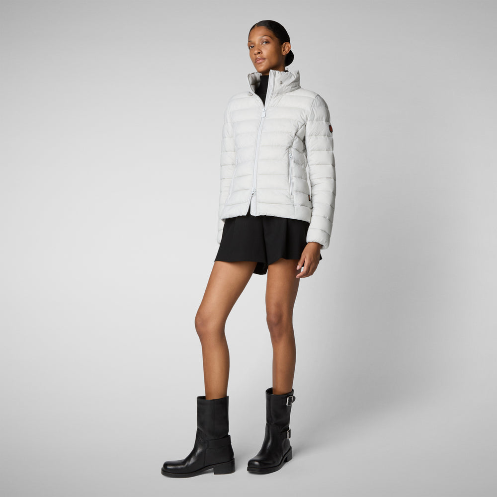 Save the duck PIUMINO ANIMAL FREE CON CAPPUCCIO DONNA AMELIE GRIGIO NEBBIA Economico