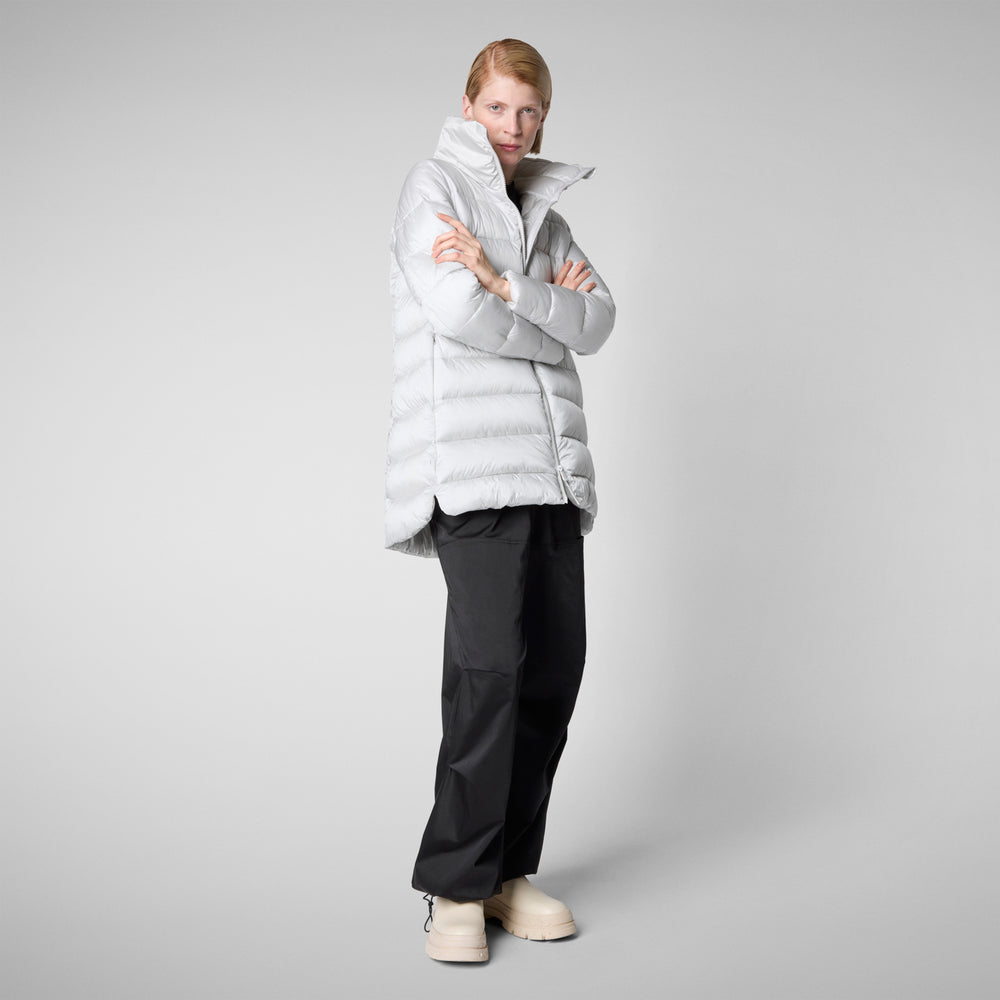 Save the duck PIUMINO ANIMAL FREE CON CAPPUCCIO DONNA MATILDA GRIGIO NEBBIA Online