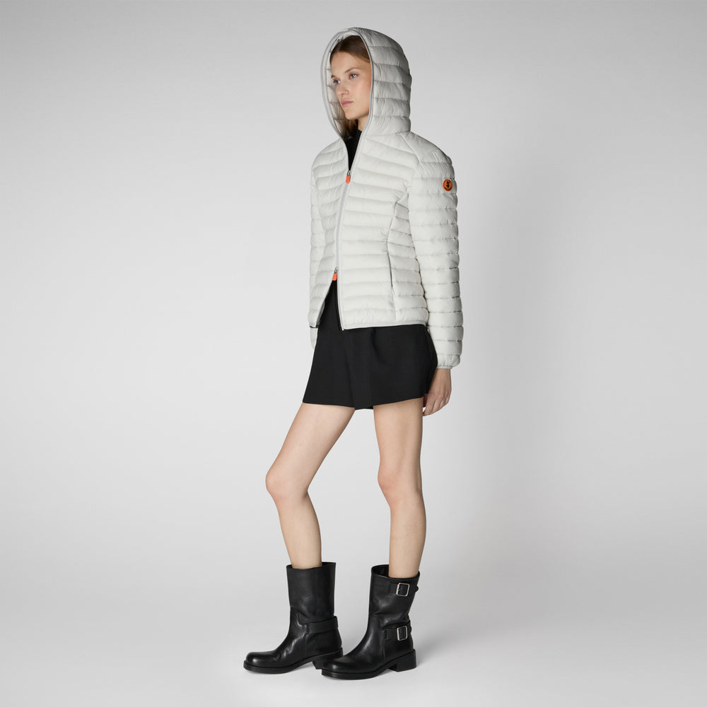 Save the duck PIUMINO ANIMAL FREE CON CAPPUCCIO DONNA DAISY GRIGIO GHIACCIO Outlet