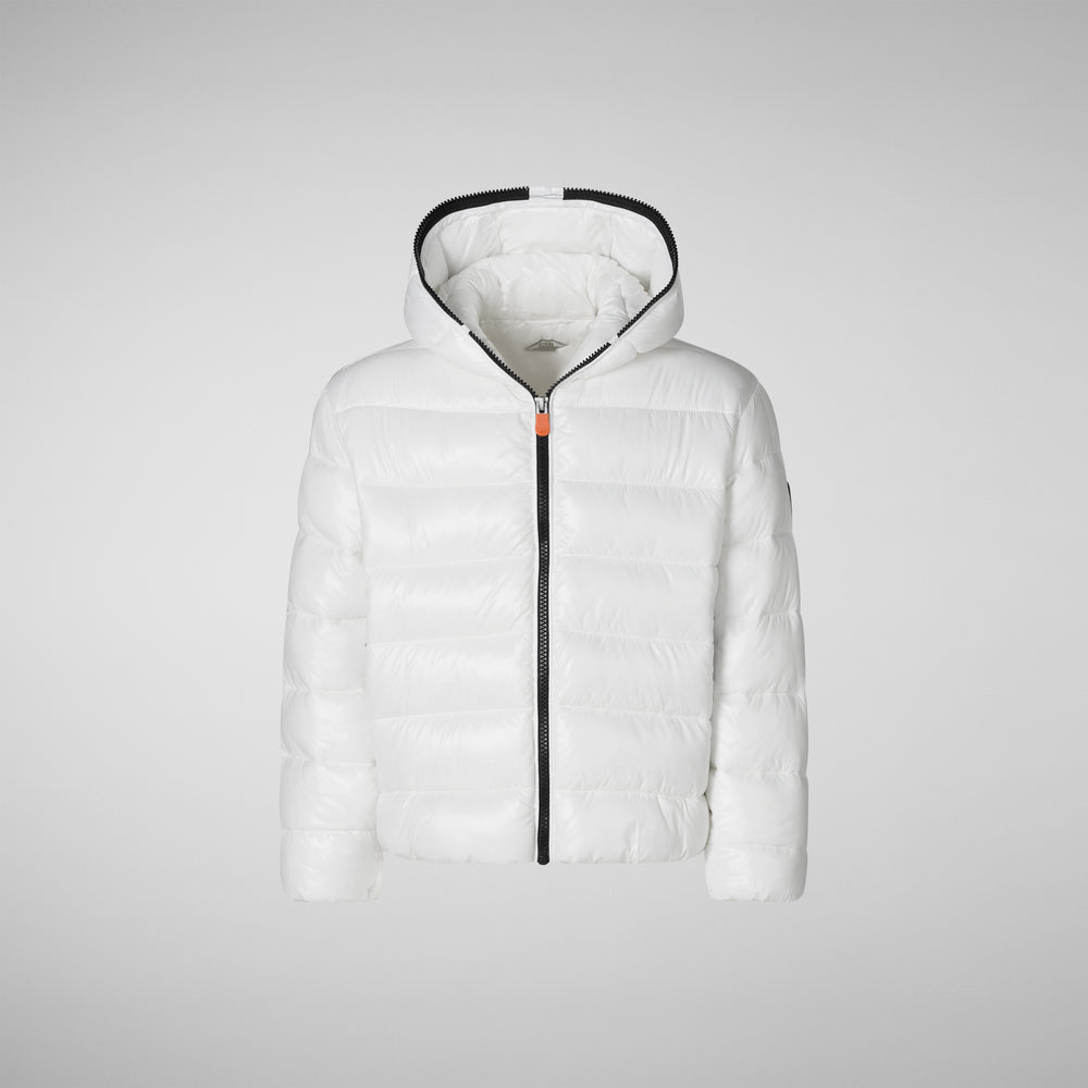 Save the duck BOMBER CON CAPPUCCIO BAMBINA IMARA BIANCO