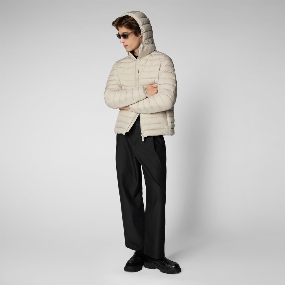 Save the duck PIUMINO UOMO JUNCUS RAINY BEIGE Spedizione Gratuita