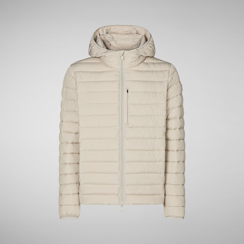 Save the duck PIUMINO UOMO JUNCUS RAINY BEIGE Spedizione Gratuita