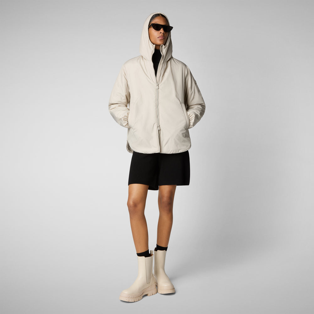 Save the duck CAPPOTTO CON CAPPUCCIO NIAZ RAINY BEIGE Negozi Online