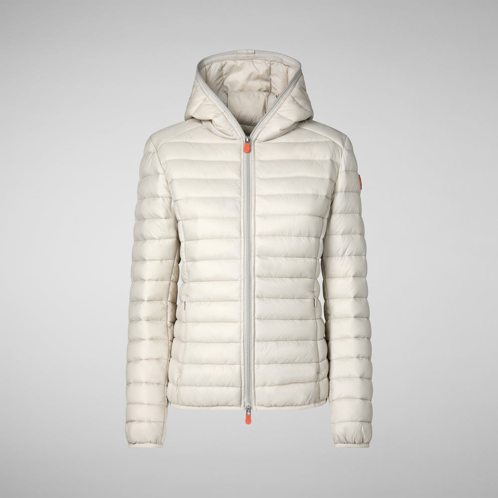 Save the duck Piumino animal free con cappuccio donna Daisy Beige chiaro Fino Al -60%