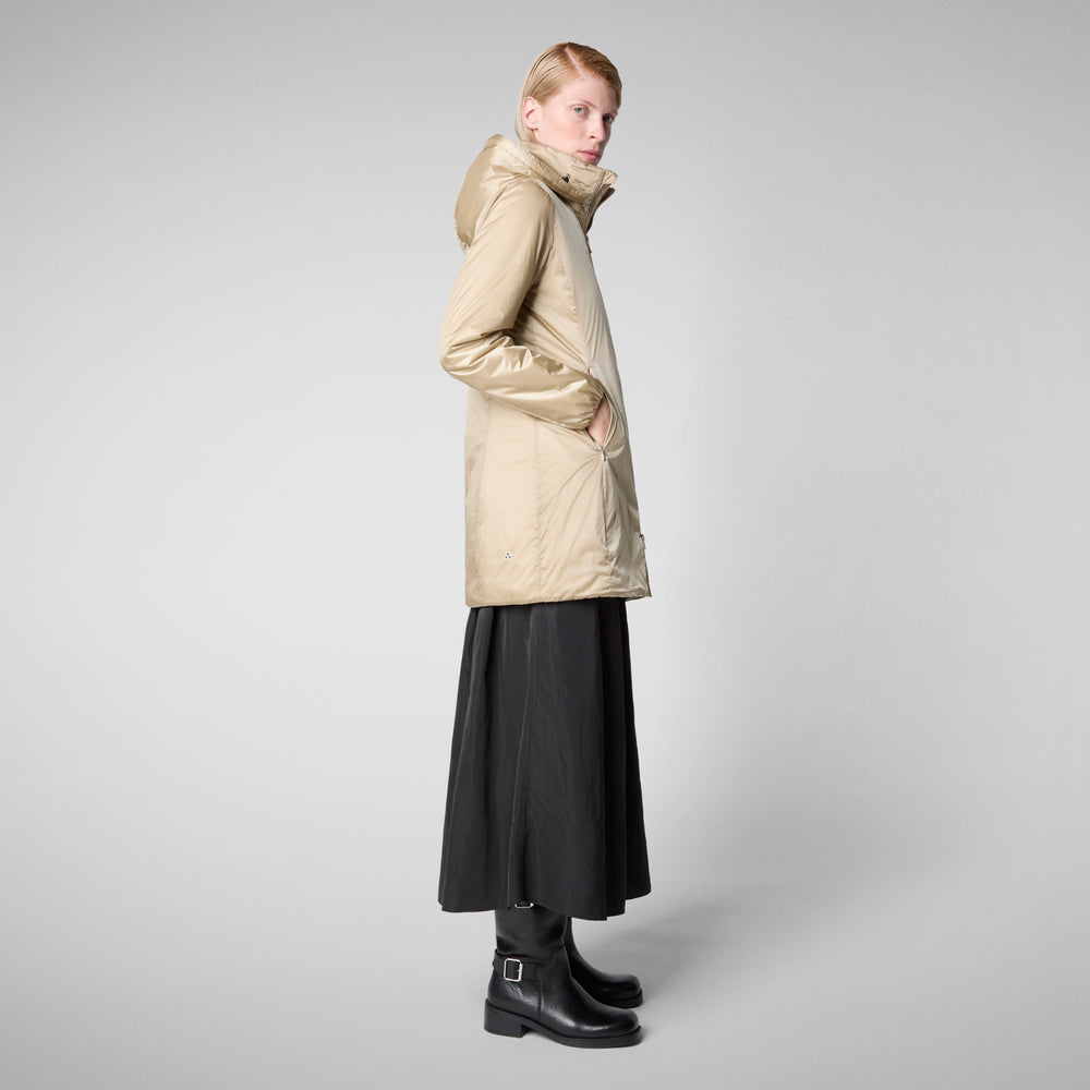 Save the duck CAPPOTTO CON CAPPUCCIO RHIA BEIGE Sottocosto