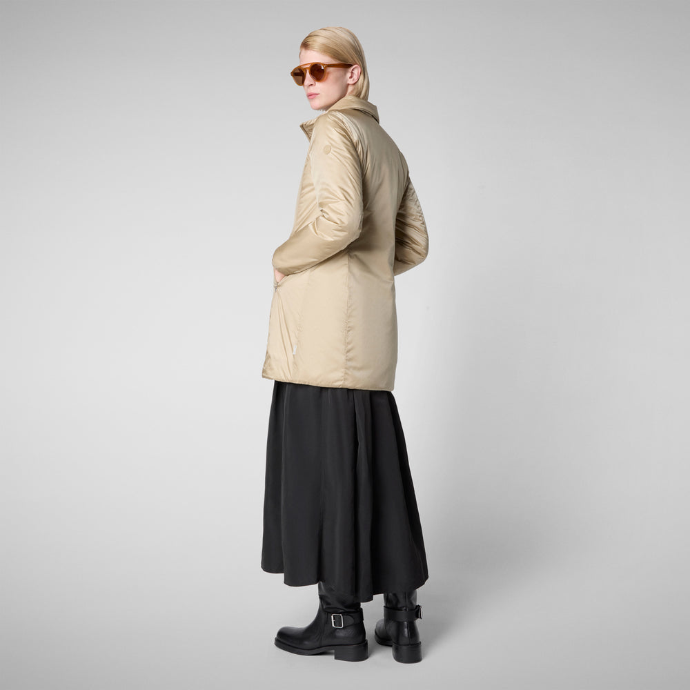 Save the duck CAPPOTTO CON CAPPUCCIO RHIA BEIGE Sottocosto
