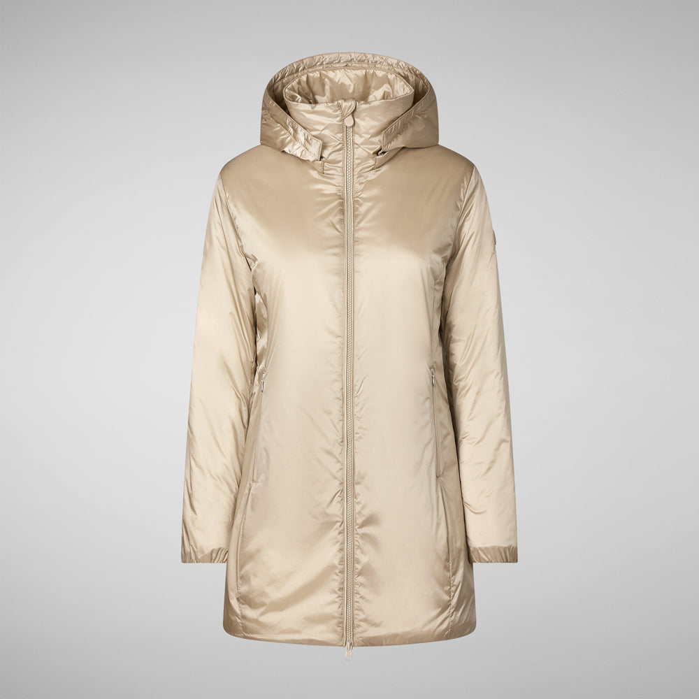 Save the duck CAPPOTTO CON CAPPUCCIO RHIA BEIGE Sottocosto
