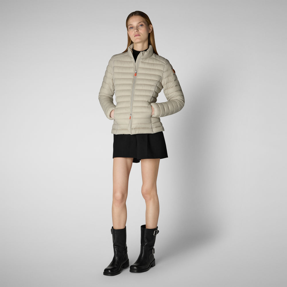 Save the duck Piumino animal free donna Carly Beige chiaro