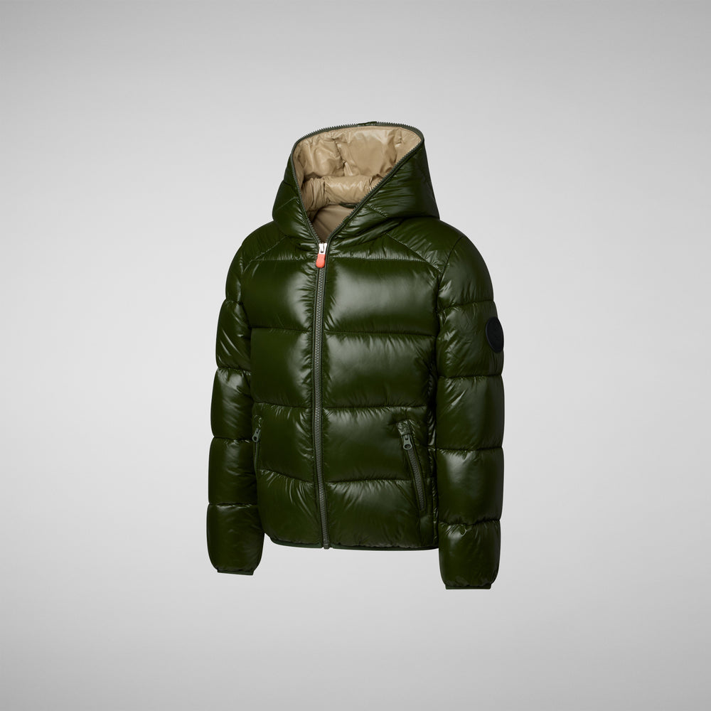 Save the duck PIUMINO ANIMAL FREE BAMBINO ARTIE VERDE BOSCO Nuova