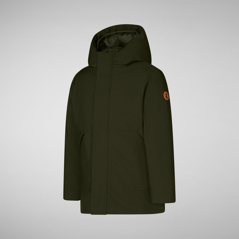 Save the duck PARKA CON CAPPUCCIO BAMBINO ALBI VERDE Moda