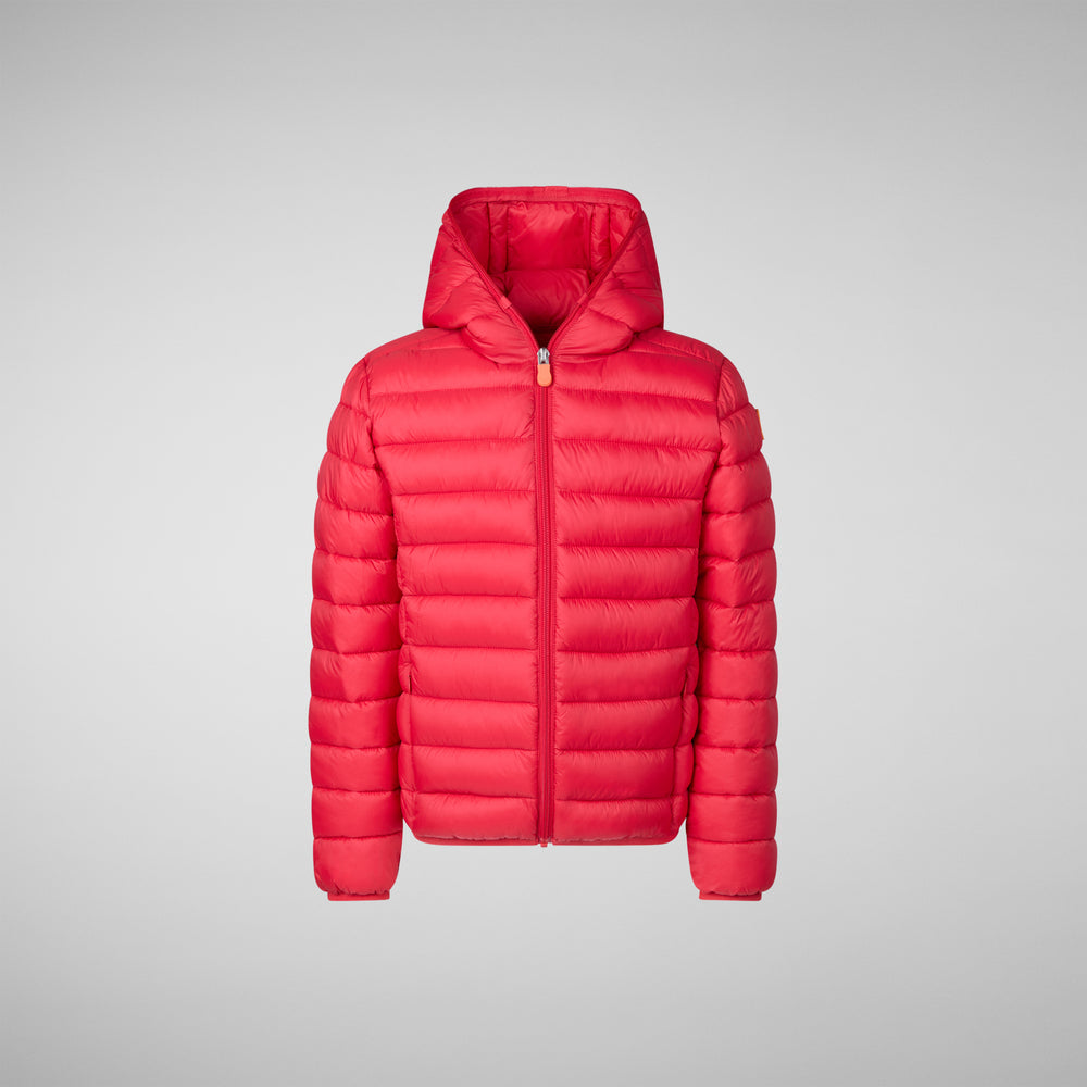 Save the duck PIUMINO ANIMAL FREE BAMBINO DONY ROSSO SCURO