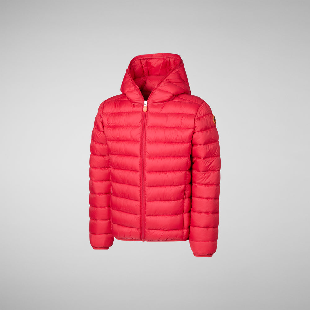 Save the duck PIUMINO ANIMAL FREE BAMBINO DONY ROSSO SCURO 2025