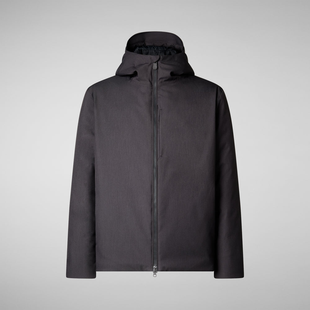 Save the duck PIUMINO ANIMAL FREE CON CAPPUCCIO UOMO BARNABY GREY MELANGE Promozione