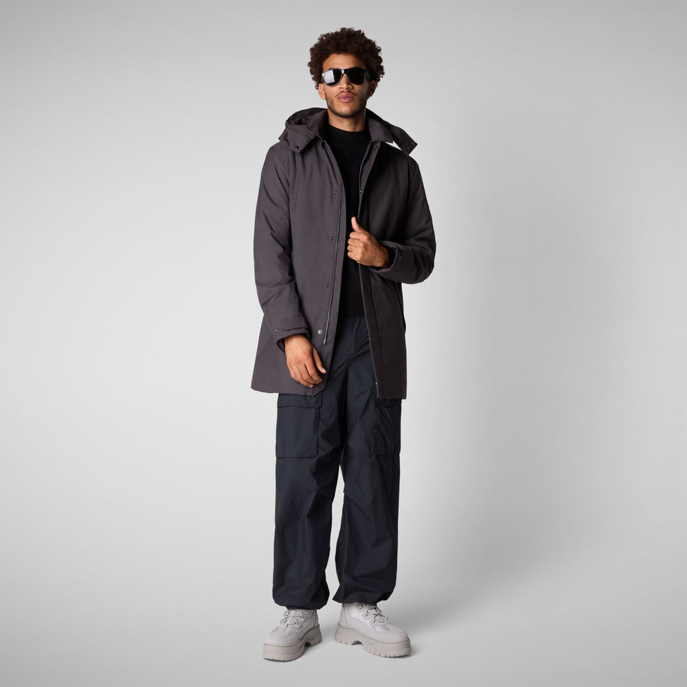 Save the duck PIUMINO ANIMAL FREE UOMO SAM CHARCOAL GREY Spedizione Gratuita