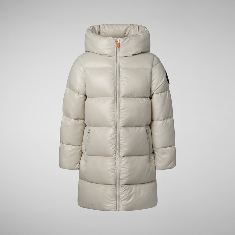 Save the duck PIUMINO ANIMAL FREE BAMBINA MILLIE RAINY BEIGE
