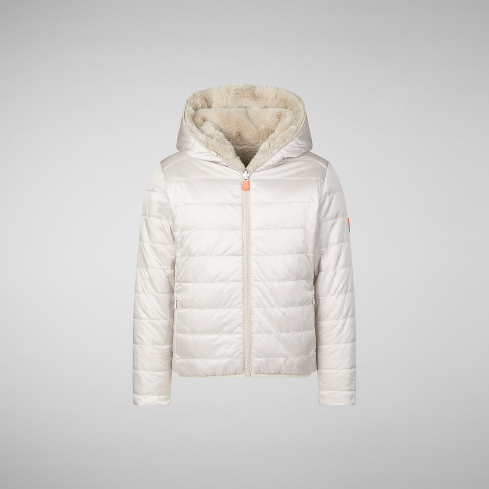 Save the duck GIACCA CON CAPPUCCIO BAMBINA CHLOE RAINY BEIGE Convenienza