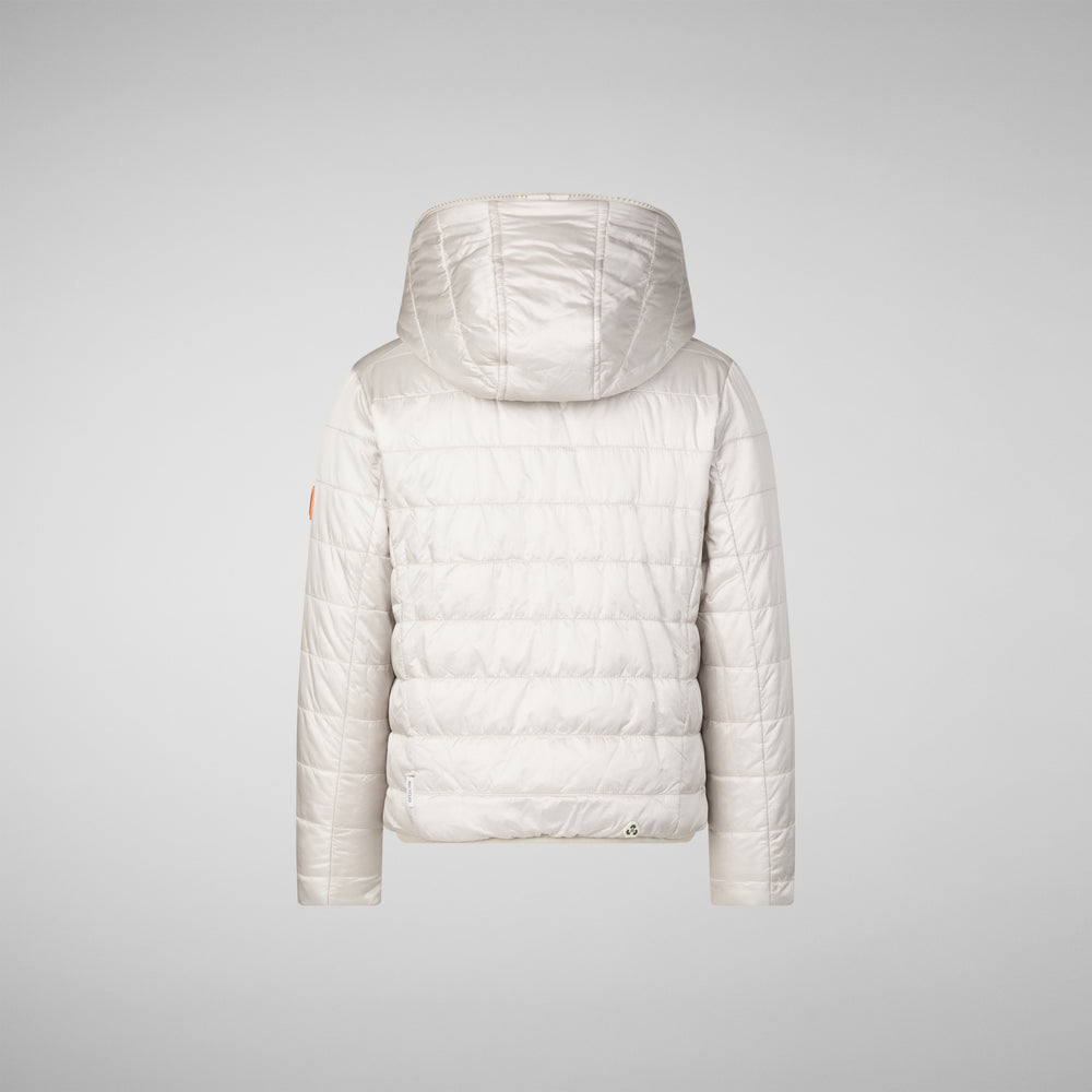 Save the duck GIACCA CON CAPPUCCIO BAMBINA CHLOE RAINY BEIGE Convenienza