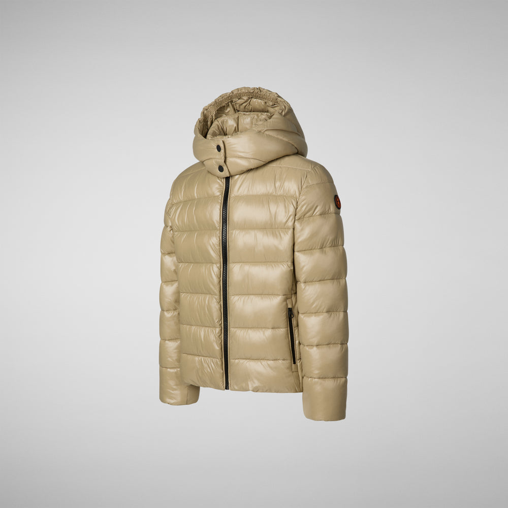Save the duck PIUMINO ANIMAL FREE BAMBINA EVADINE BEIGE Novità