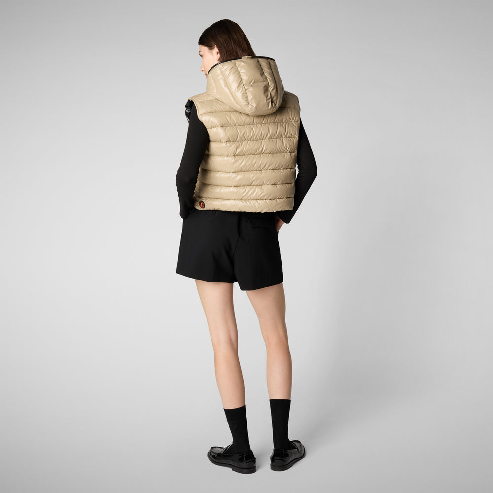 Save the duck GILET CON CAPPUCCIO DONNA ROMINA BEIGE Hotsell