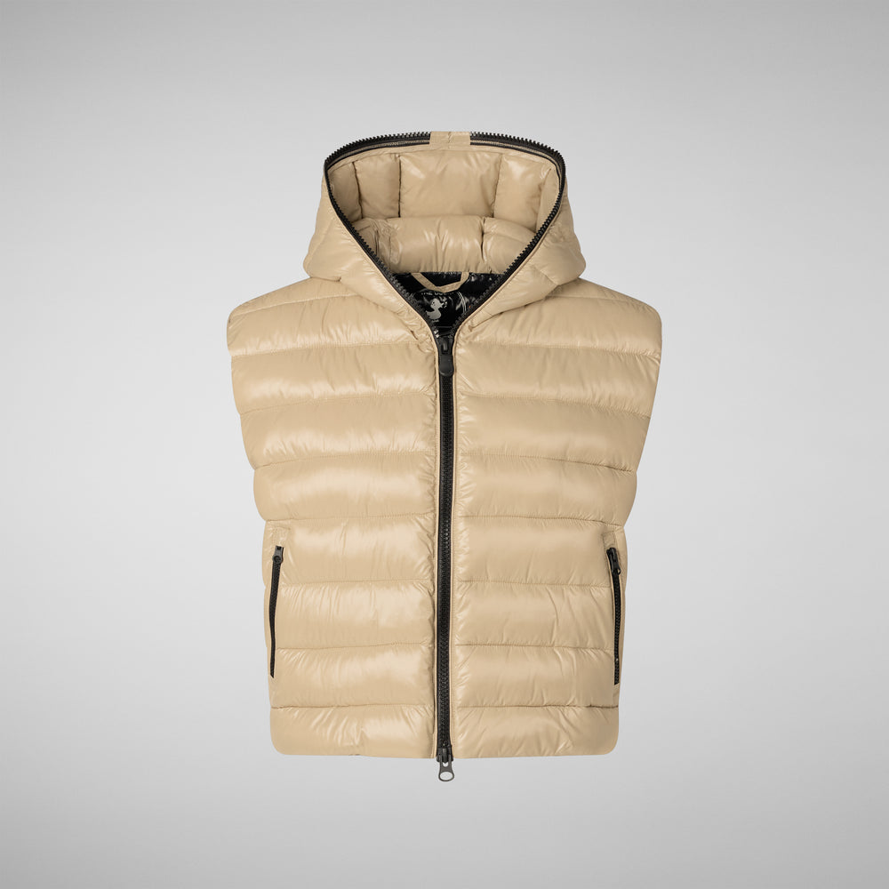 Save the duck GILET CON CAPPUCCIO DONNA ROMINA BEIGE Hotsell