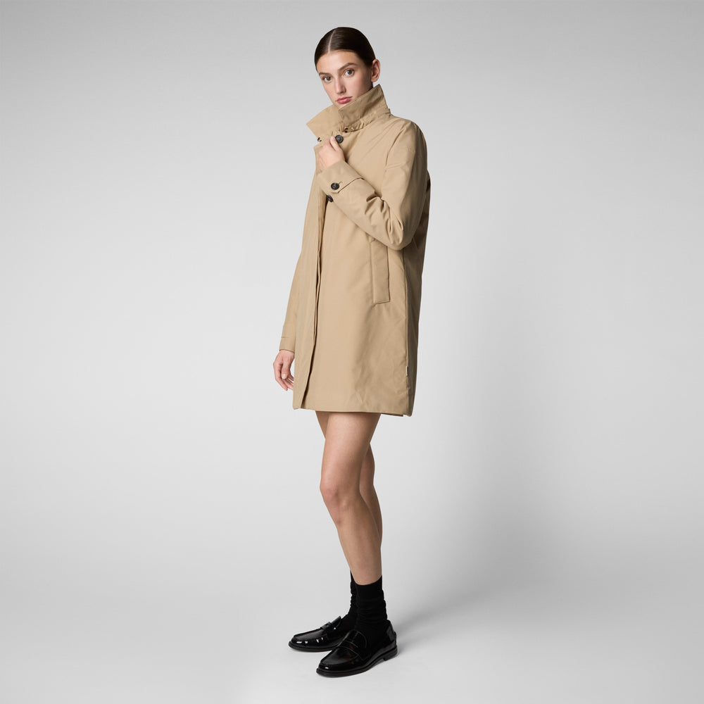 Save the duck CAPPOTTO CON CAPPUCCIO EMBIE STARDUST BEIGE Vendita Economica