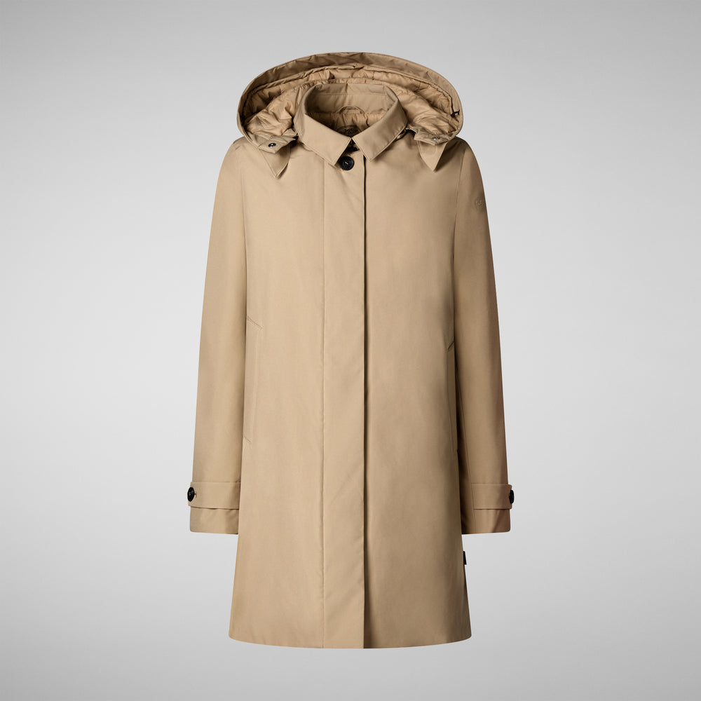 Save the duck CAPPOTTO CON CAPPUCCIO EMBIE STARDUST BEIGE Vendita Economica