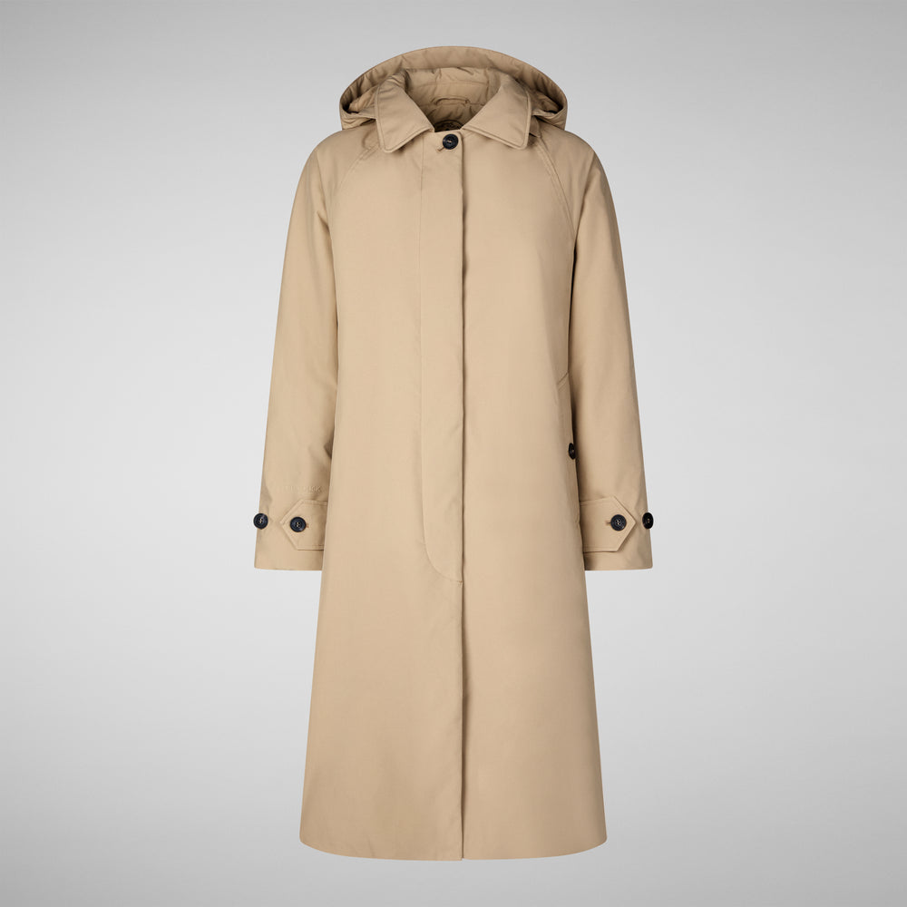 Save the duck CAPPOTTO CON CAPPUCCIO ZOEY STARDUST BEIGE Saldi Di Fabbrica