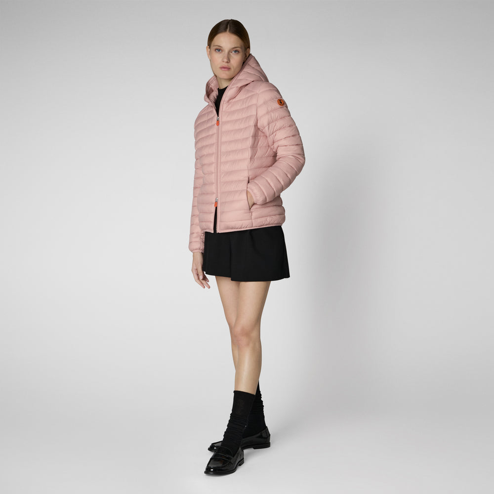 Save the duck Piumino animal free con cappuccio donna Daisy Rosa antico Negozio