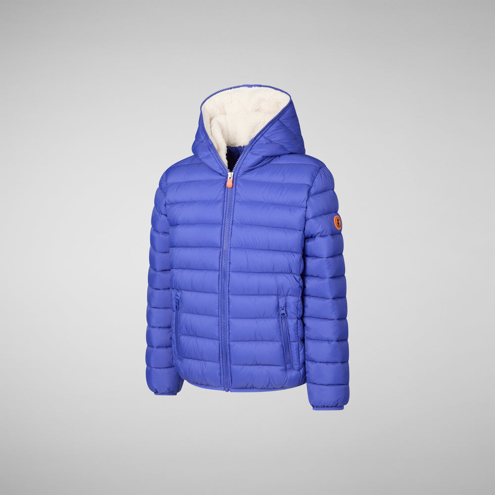 Save the duck PIUMINO ANIMAL FREE BAMBINO BLU FINNEGAN BLU GENZIANA Nuovo
